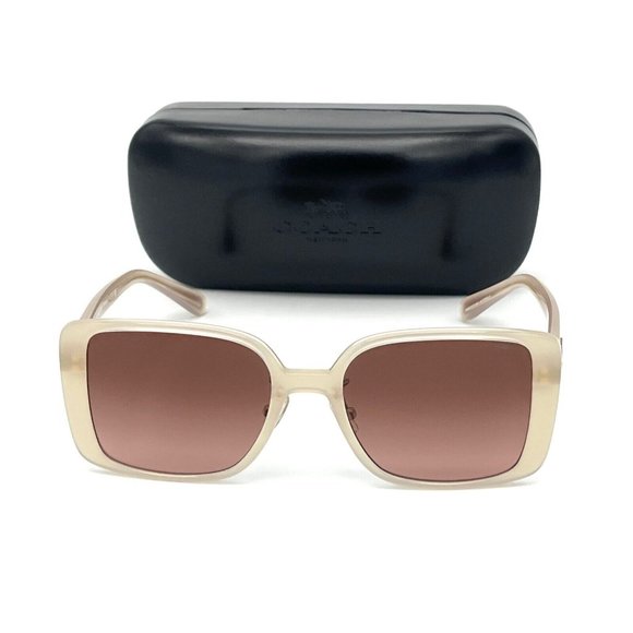 COACH DISNEY HC8375 57475M Milky Ivory / Brown Peach Gradient 56mm Sunglasses - Picture 2 of 4